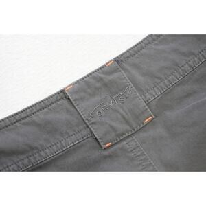 Orvis Khaki Chino Cargo Shorts Gray Camp Hiking Casual Flat 9" INS Mens Size 32